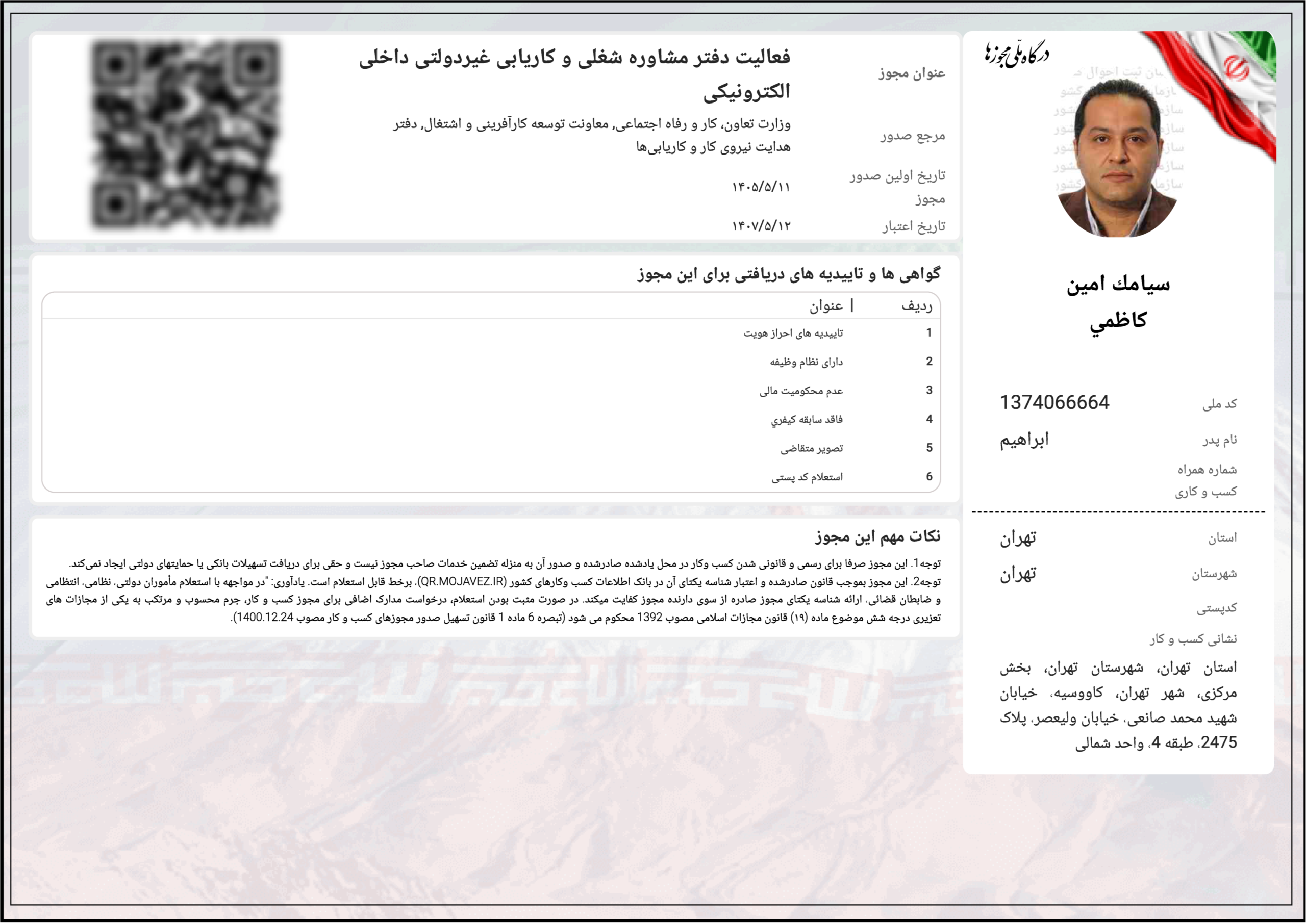 مجوز ۲